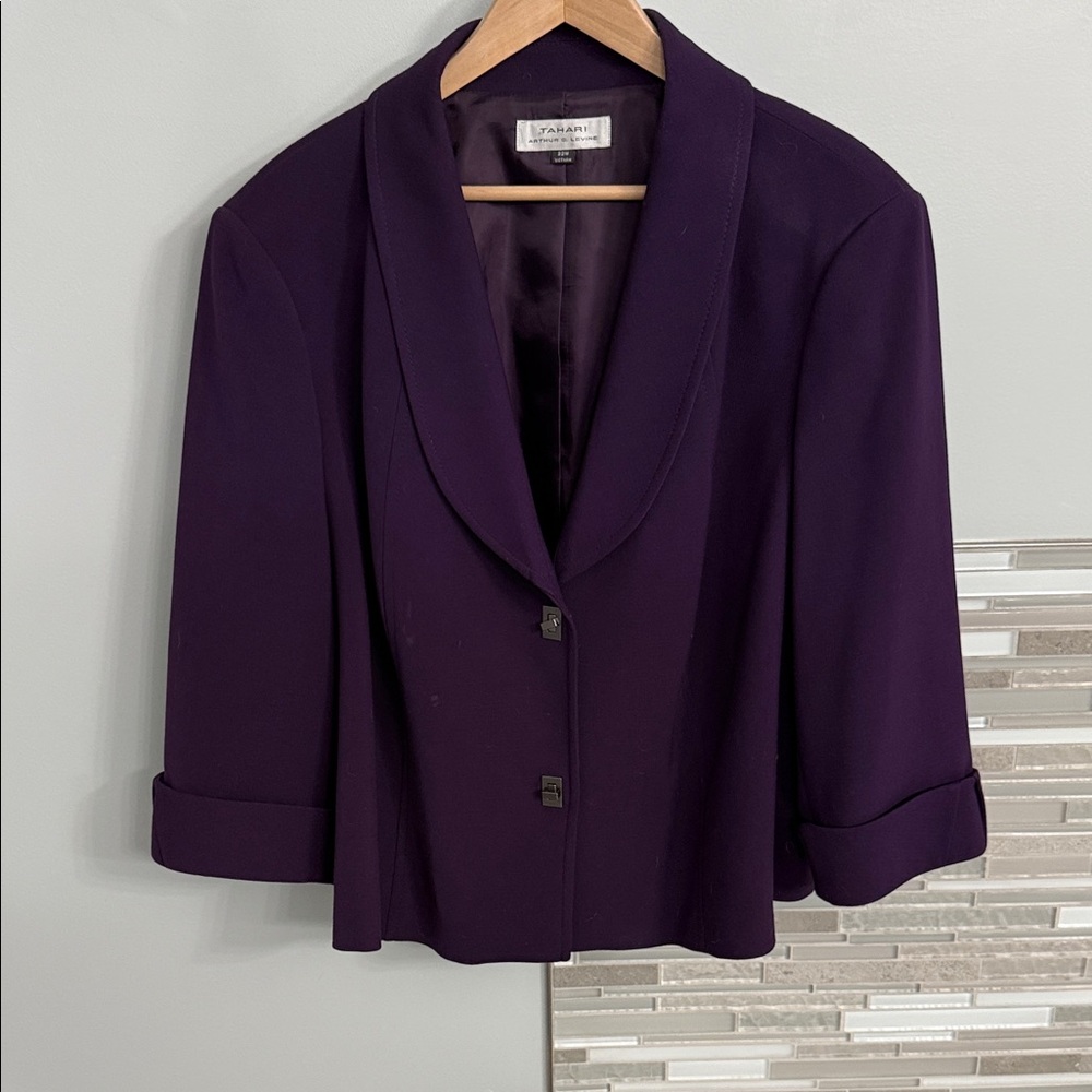 Tahari Deep Purple Women's Blazer